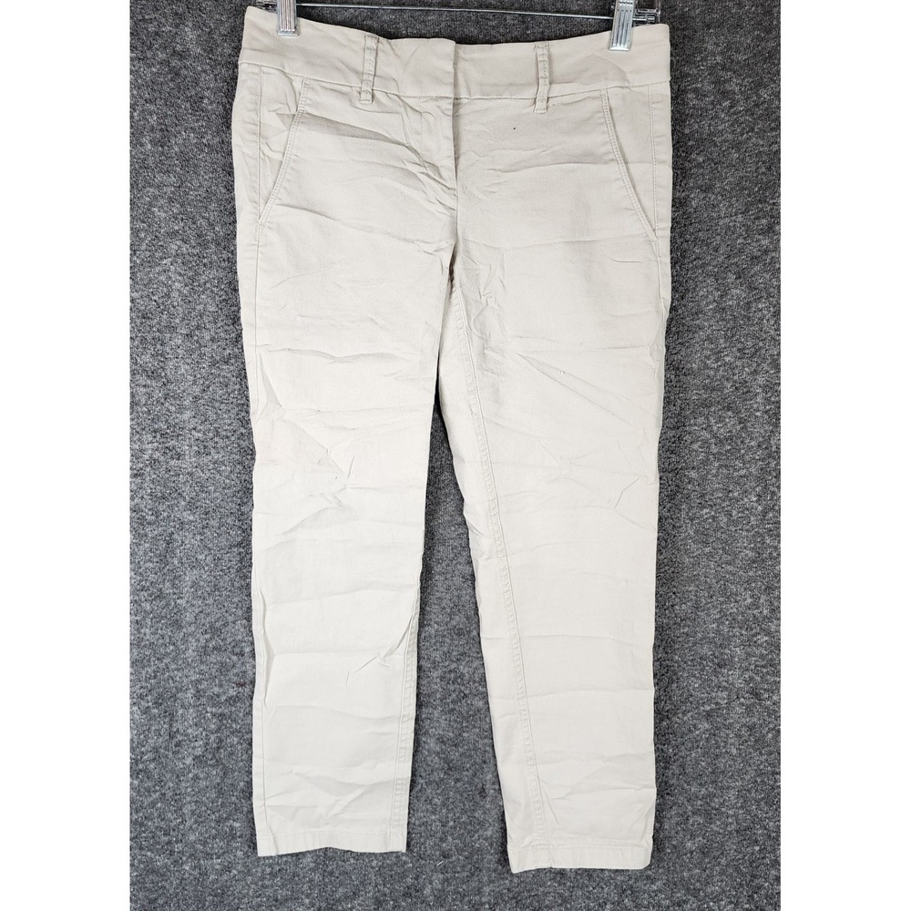 Loft Outlet Chino Pants Womens 0P Modern Chino Crop Tan Stretch EUC Loft Outlet